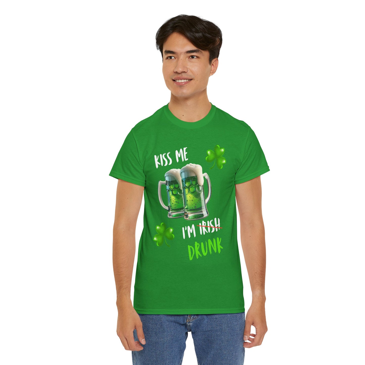 Kiss Me I'm Drunk St Patrick's Day T Shirt Funny Fun Party