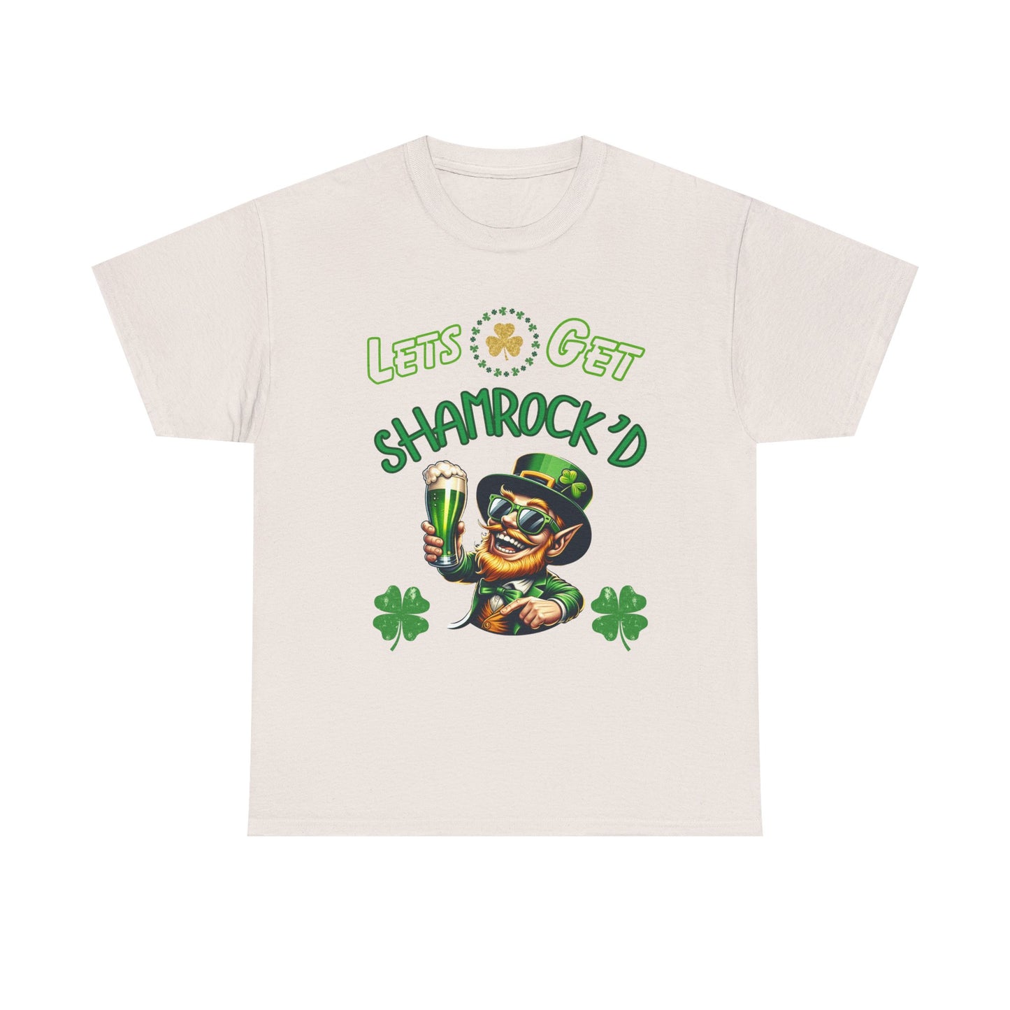 St. Patrick's Day Unisex Tee - Leprechaun Drinking Beer Partying Getting Shamrock'd