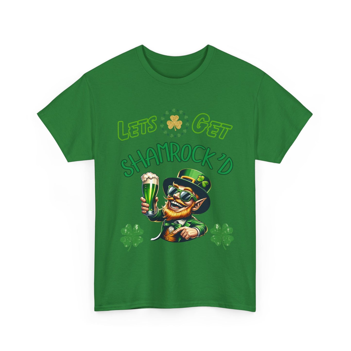 St. Patrick's Day Unisex Tee - Leprechaun Drinking Beer Partying Getting Shamrock'd