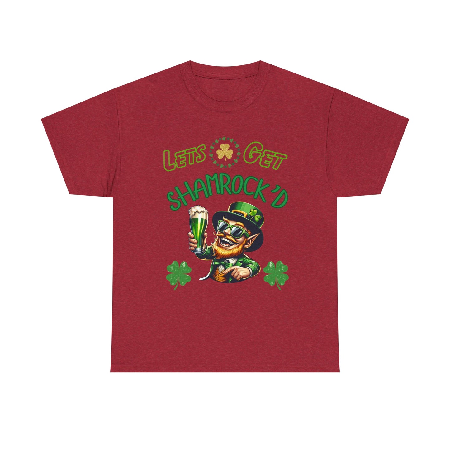 St. Patrick's Day Unisex Tee - Leprechaun Drinking Beer Partying Getting Shamrock'd