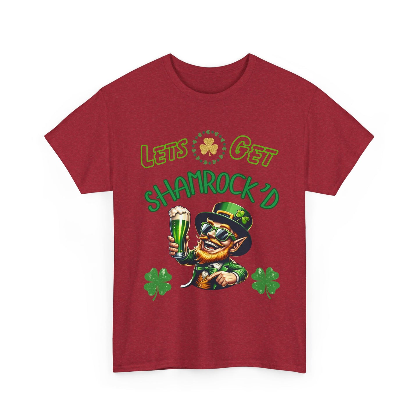 St. Patrick's Day Unisex Tee - Leprechaun Drinking Beer Partying Getting Shamrock'd