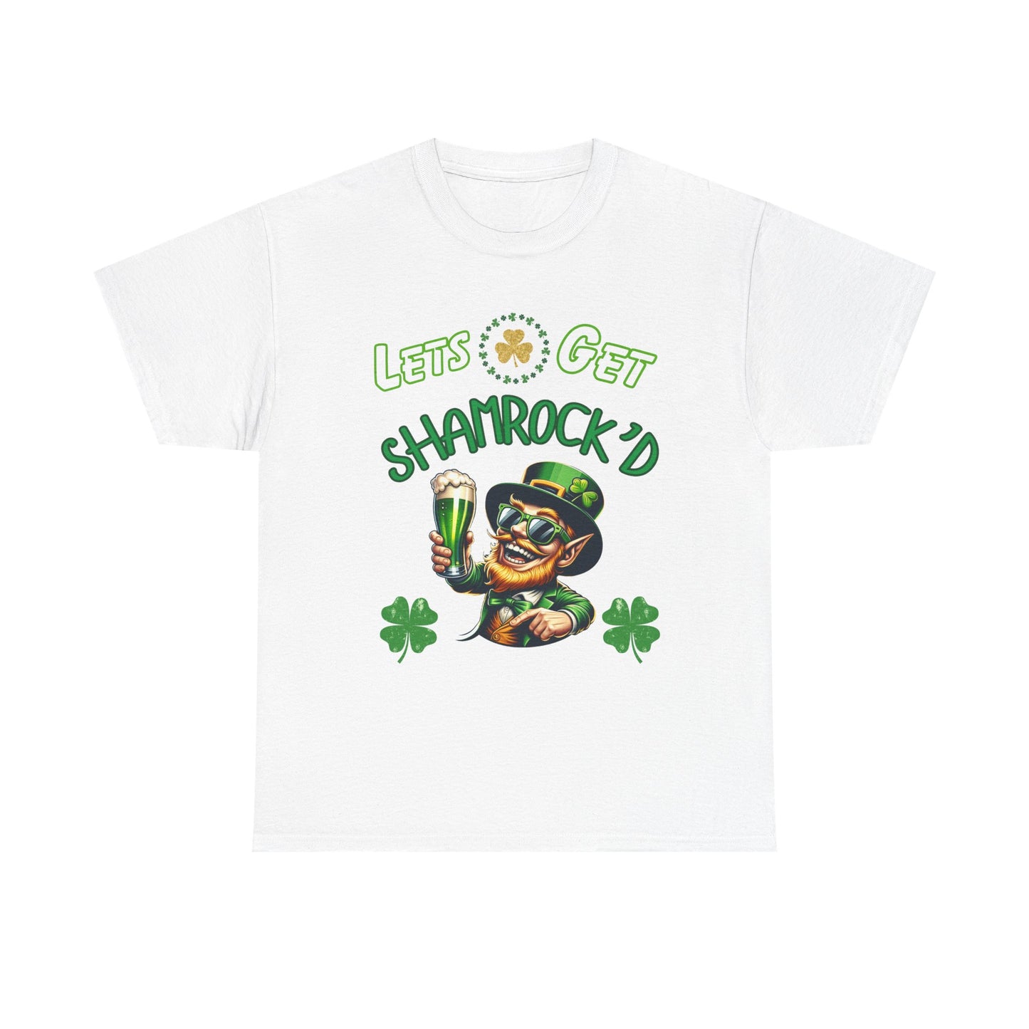 St. Patrick's Day Unisex Tee - Leprechaun Drinking Beer Partying Getting Shamrock'd