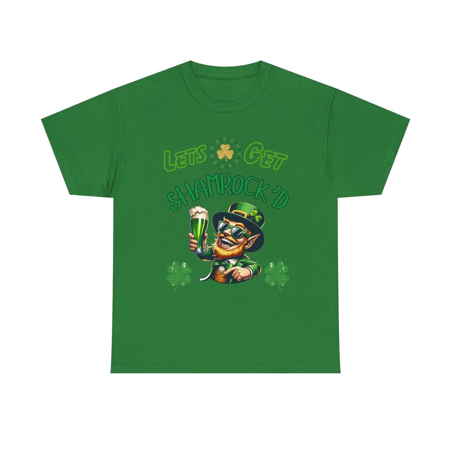 St. Patrick's Day Unisex Tee - Leprechaun Drinking Beer Partying Getting Shamrock'd