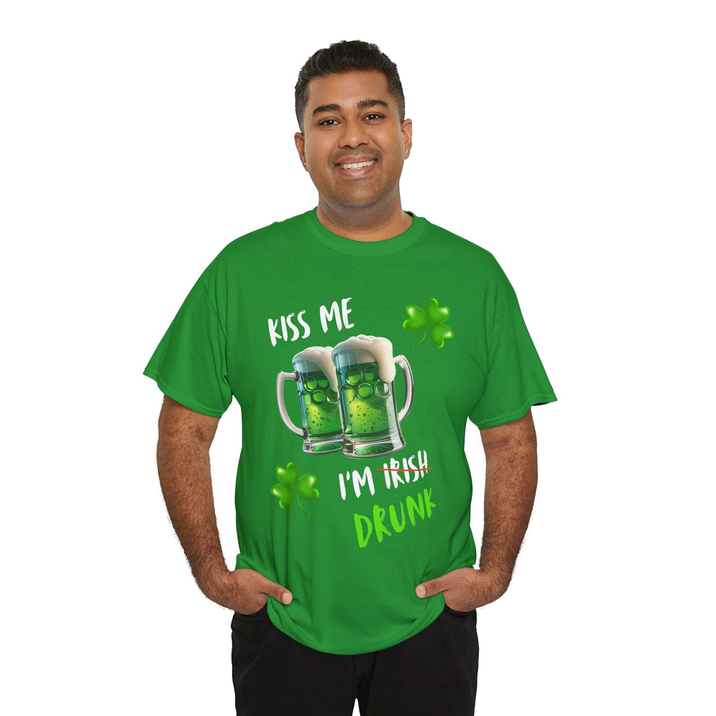 Kiss Me I'm Drunk St Patrick's Day T Shirt Funny Fun Party