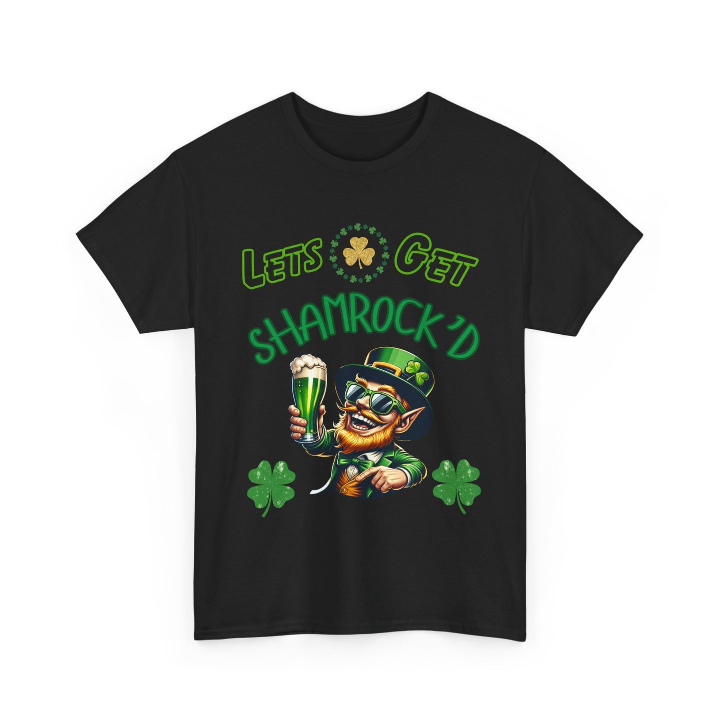 St. Patrick's Day Unisex Tee - Leprechaun Drinking Beer Partying Getting Shamrock'd