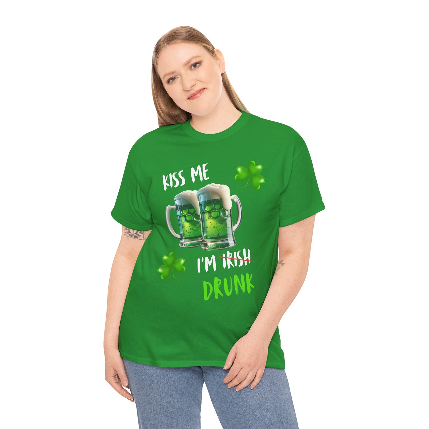 Kiss Me I'm Drunk St Patrick's Day T Shirt Funny Fun Party