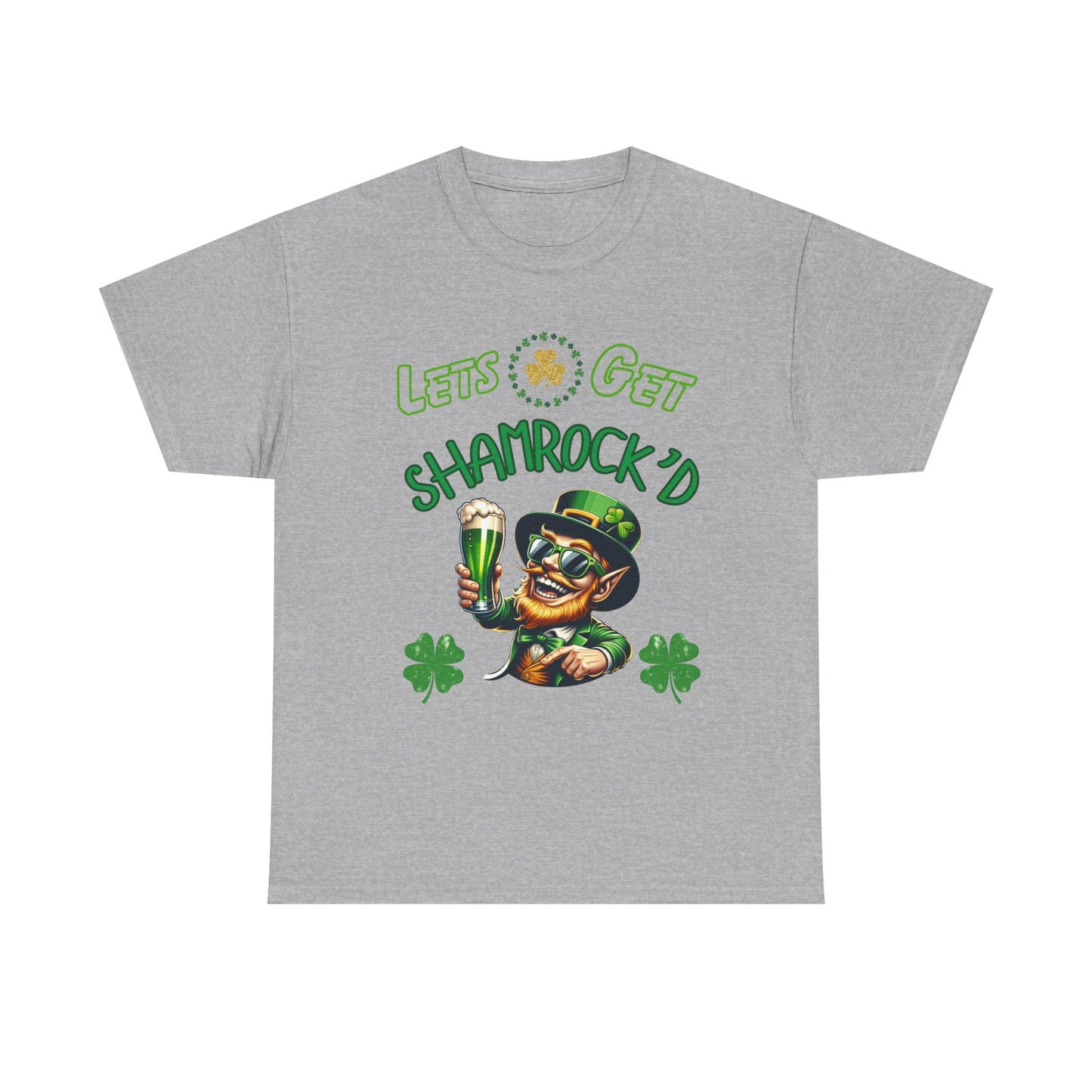 St. Patrick's Day Unisex Tee - Leprechaun Drinking Beer Partying Getting Shamrock'd