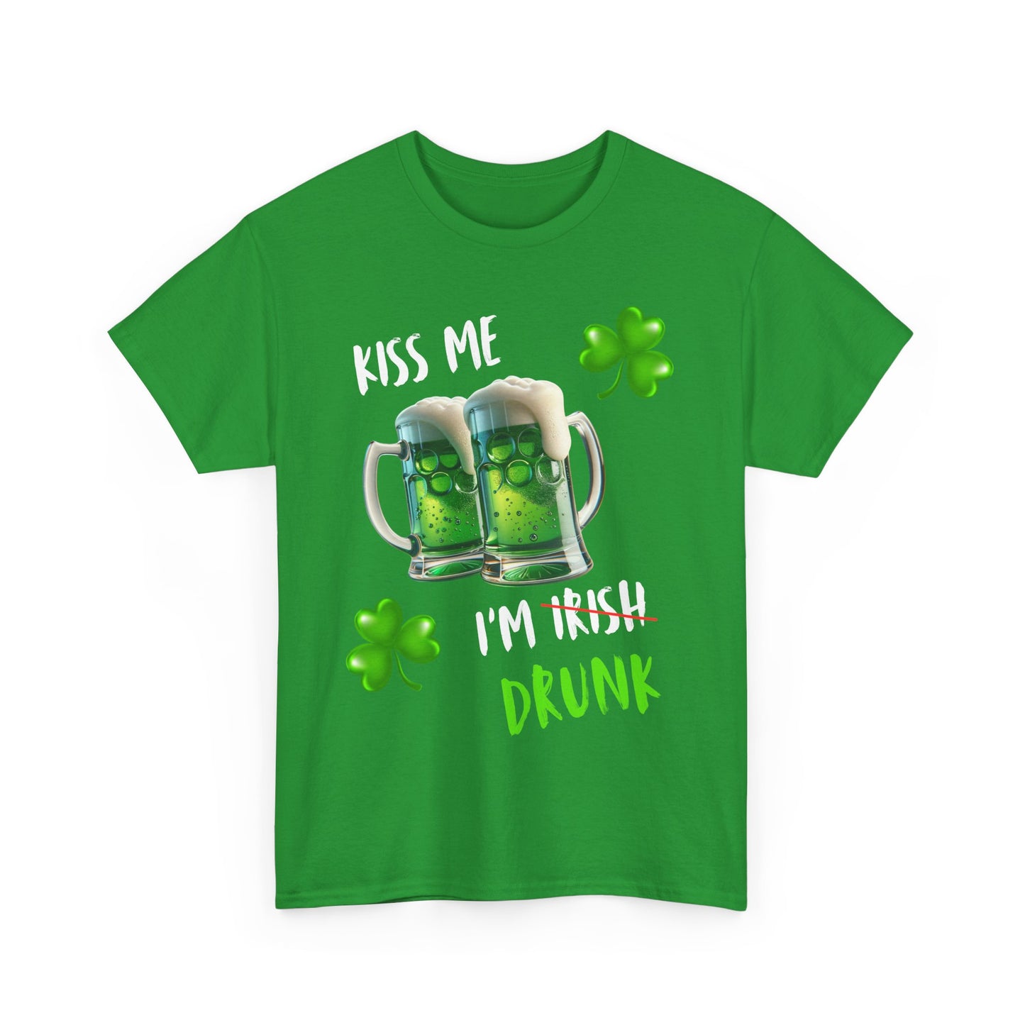 Kiss Me I'm Drunk St Patrick's Day T Shirt Funny Fun Party